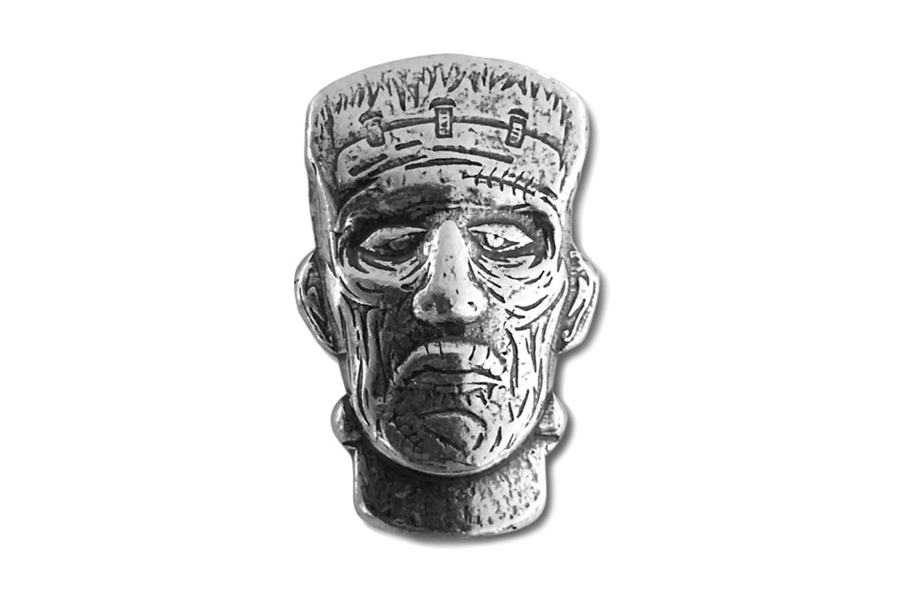 Buy 1.5 oz Silver Bar .999-3D Frankenstein Head - Antique Finish, image 0