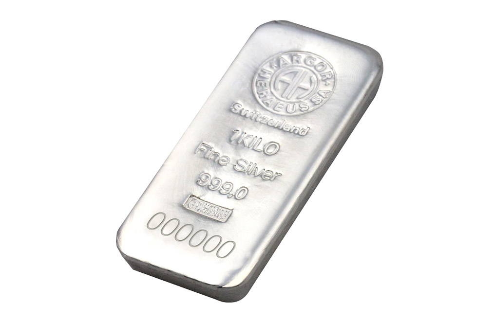 Sell 1 kg Silver Cast Bars (Argor-Heraeus), image 1