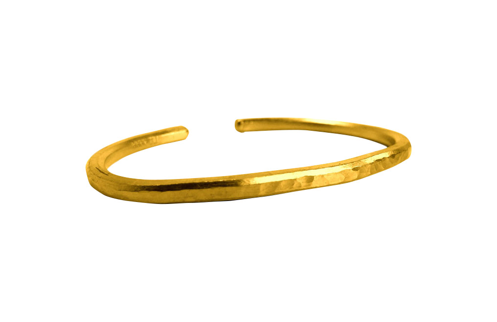 Buy 1 oz Hammered Gold Bullion Bracelet, image 0