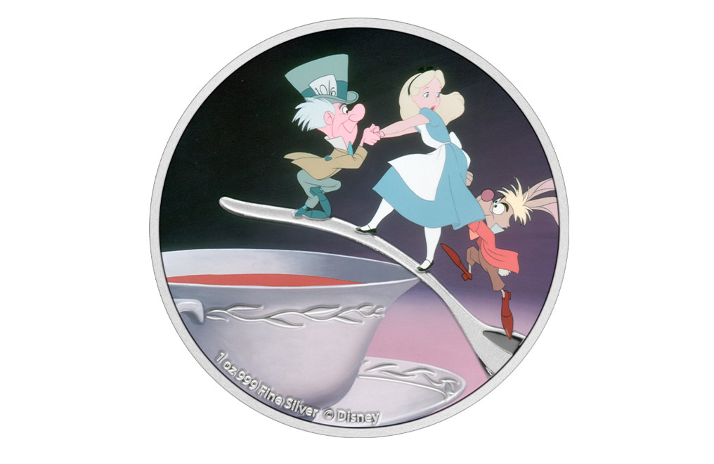 Buy 1 oz Silver Alice in Wonderland Mad Hatter Coin (2021), image 0
