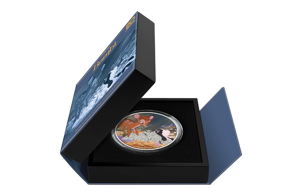 Buy 1oz Silver Bambi 80th Anniversary Bambi and Flower Coin (2022), image 4