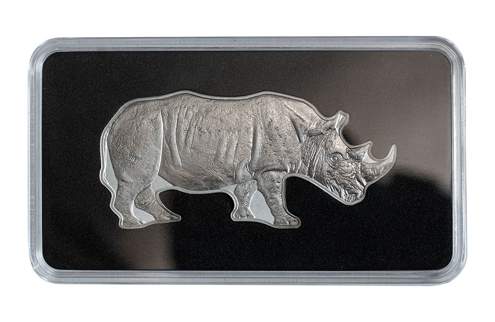 Buy 1 oz Silver Animals of Africa Black Rhino Coin (2022), image 3