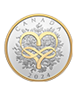1 oz Silver Celebrate Love Gold Plated Coin (2024)