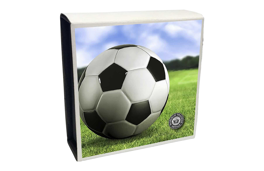 Buy 1 oz Silver Curved Domed 3D Soccer Ball Round, image 6