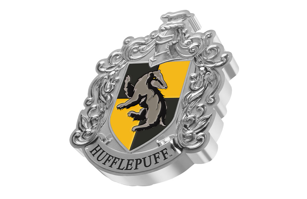 1 oz Silver Hogwarts™ Hufflepuff Crest (2021), image 3