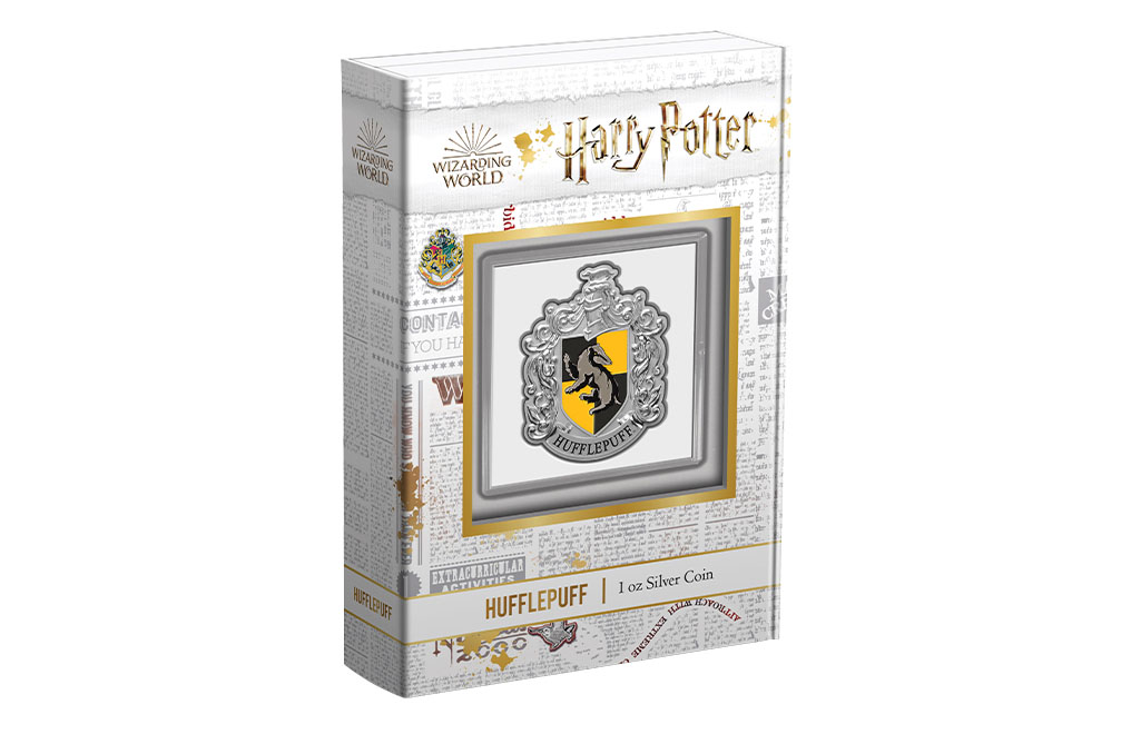 1 oz Silver Hogwarts™ Hufflepuff Crest (2021), image 5