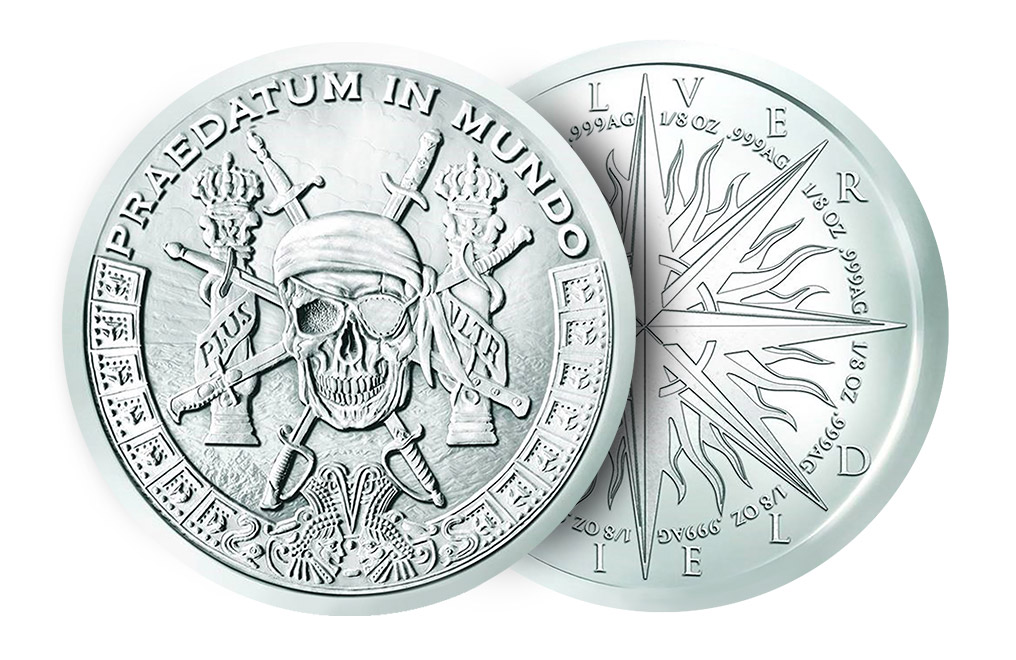 Buy 1 oz Silver Pieces of Eight Silver Shield Rounds, image 2