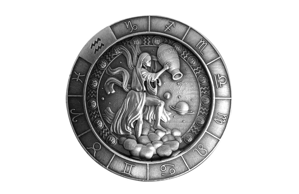 Buy 1 oz Silver Round .999 – Zodiac – Aquarius, image 0