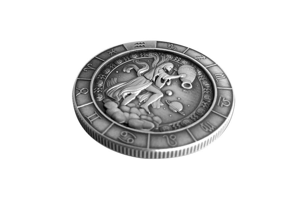 Buy 1 oz Silver Round .999 – Zodiac – Aquarius, image 4