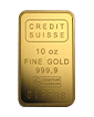 10 oz Gold Bar - Credit Suisse (w/certificate only)