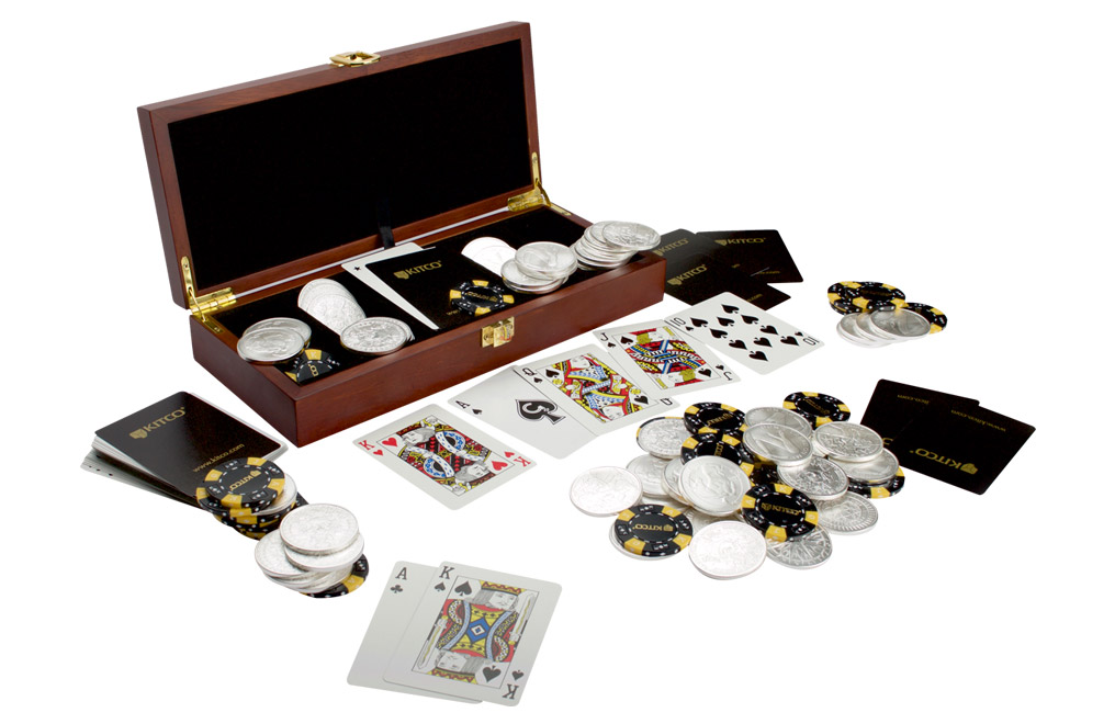 Buy 100 oz Silver Round Poker Set, image 3