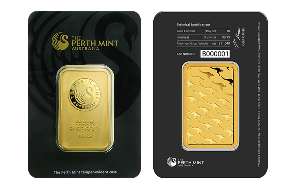 Sell 10 oz Gold Perth Mint Bars, image 2