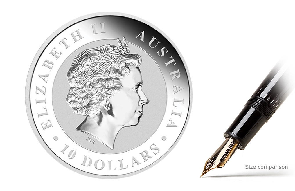 Buy 10 oz Silver Australian Kookaburra Coins (Random Year), image 1