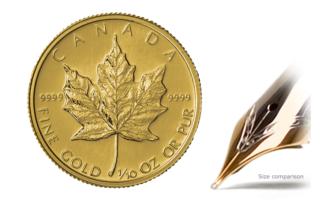 Buy 1/10 oz Canadian Gold Maple Leaf Coins, image 0