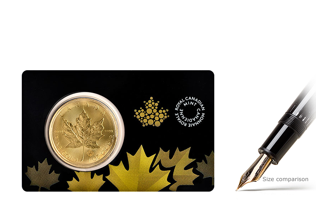 Sell 1 oz Canadian Gold Maple Leaf Coins with Assay Card, image 0