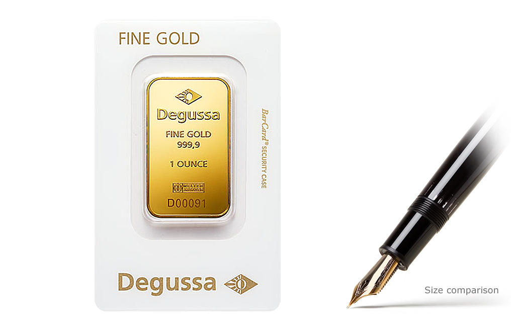 Buy 1 oz Gold Bars by Degussa, image 0