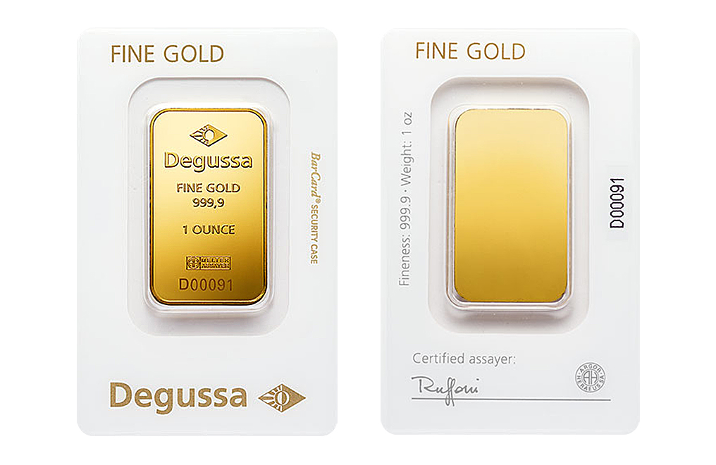 Buy 1 oz Gold Bars by Degussa, image 2