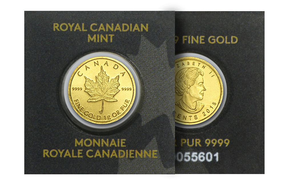 Sell 1 gram Gold MapleGram Coins (Random Year), image 2