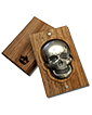 2 oz Silver Bar .999 - 3D Skull - Antique Finish