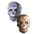 Buy 2 oz Silver 3D Skull Day of the Dead Rose Bar, image 3
