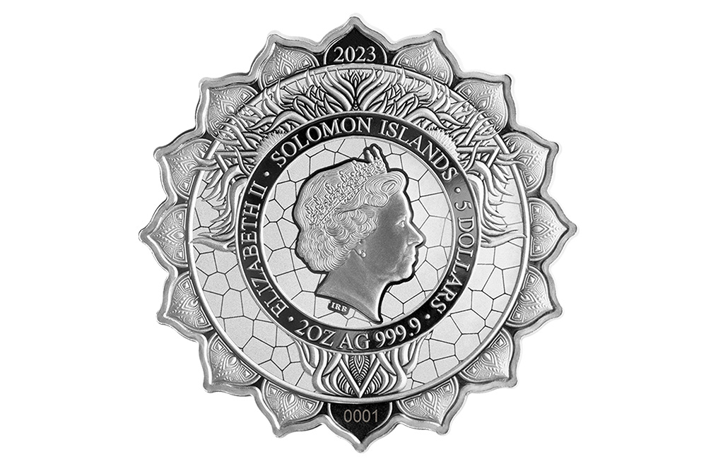 Buy 2 oz Silver Lion of the 5th Chakra Coin (2023), image 1