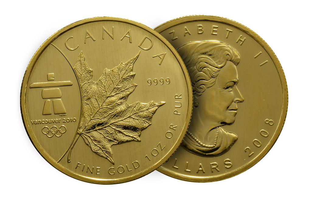 2008 1 oz Gold Maple Leaf Olympic Edition Coin, image 2