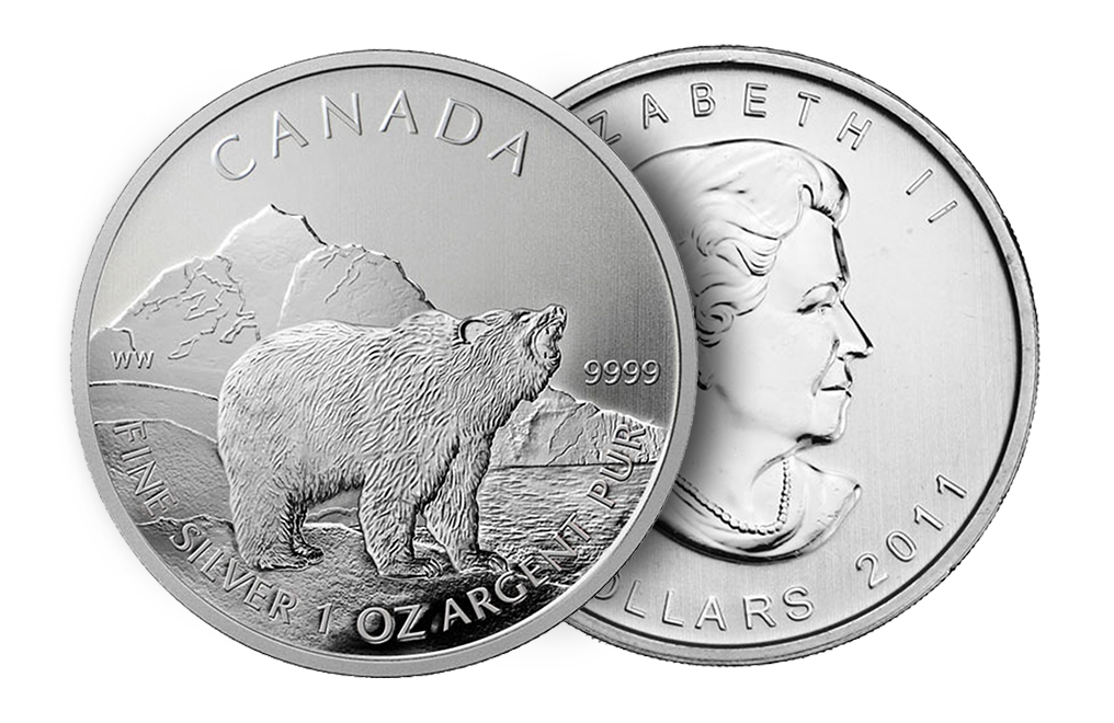 Buy 2011 1 oz Silver Grizzly Coins - Canadian Wildlife Series Coin, image 2