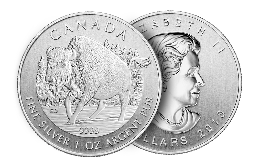 Buy 2013 1 oz Silver Wood Bison Coins - Canadian Wildlife Series Coin, image 2