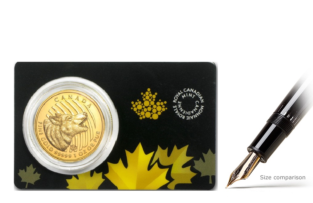 Buy 2014 1 oz Canadian Gold Howling Wolf Coins, image 0