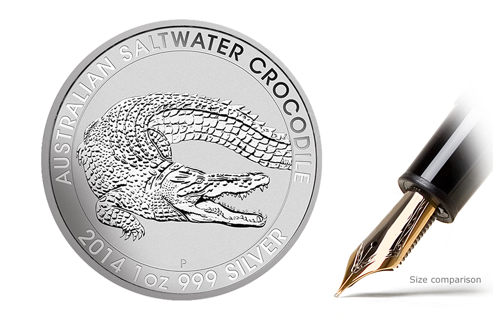 Sell 2014 1 oz Australian Silver Saltwater Crocodile Coins, image 0
