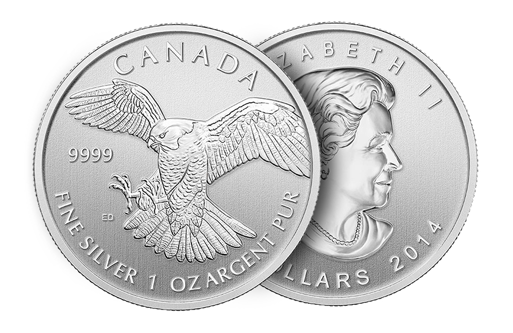 Buy 2014 1 oz Silver Peregrine Falcon Coins - Canadian Birds of Prey Series Coin, image 2