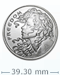 1 oz Silver Freedom Girl-Silver Shield BU Round .999 (Random Year)