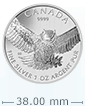 2015 1oz Silver Great Horned Owl Cdn Birds Of Prey Series Coin