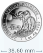 2016 1 oz Silver Somalian African Elephant Coin
