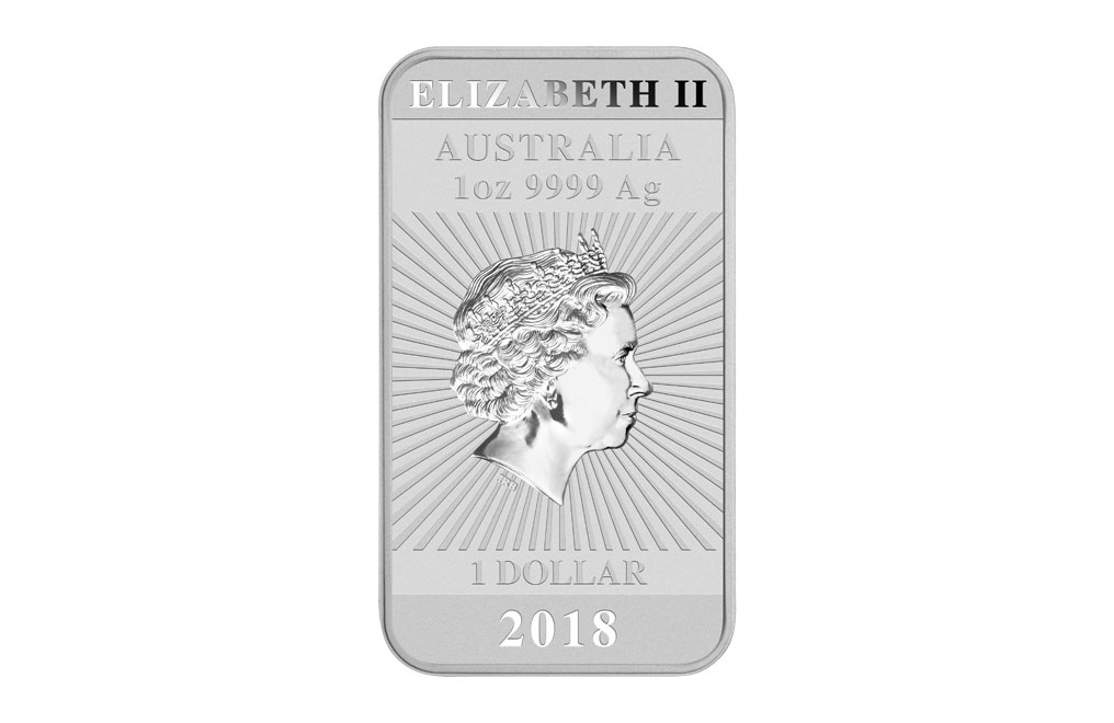 Sell 2018 1 oz Silver Australian Dragon Rectangular Coin, image 1