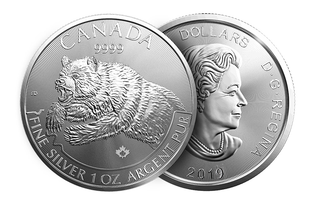 Sell 2019 1 oz Silver Grizzly - RCM Predator Series Coin .9999, image 2