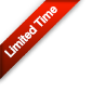 Red ribbon with white text saying Limited Time