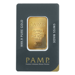 1 oz Gold PAMP Suisse Bar (w/ assay)