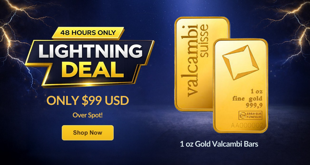 Lightning Deal - 1 oz Gold Valcambi Suisse Bar