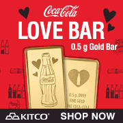 0.5 g Gold Coca-Cola Love The Real Thing Bar