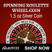 1.5 oz Silver Spinning Roulette Wheel Coin