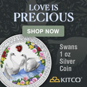 1 oz Silver Love is Precious Swans Coin