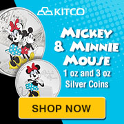 1 oz and 3 oz Mickey and Minnie Coins
