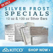 10 oz and 100 oz Silver Bars Sale