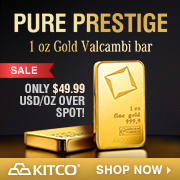 Weekly Deal - 1 oz Gold Valcambi Bar Sale