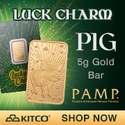 1 oz Gold Lucky Pig PAMP Bar