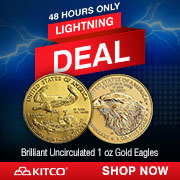 Lightning Deal- 1 oz Gold Maple Leaf & Eagle Coins