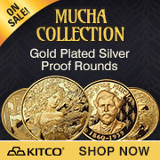 Gold Plated Silver Mucha Rounds Sale