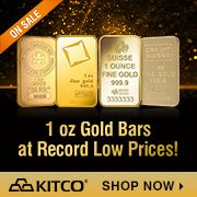 Kitco 1 oz Gold Bar Sale