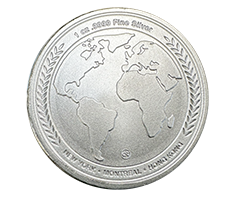 1 oz Silver Kitco Round .9999 - Globe Edition